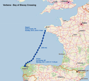 Bay of Biscay – an overnight to remember. – Sail Verbena